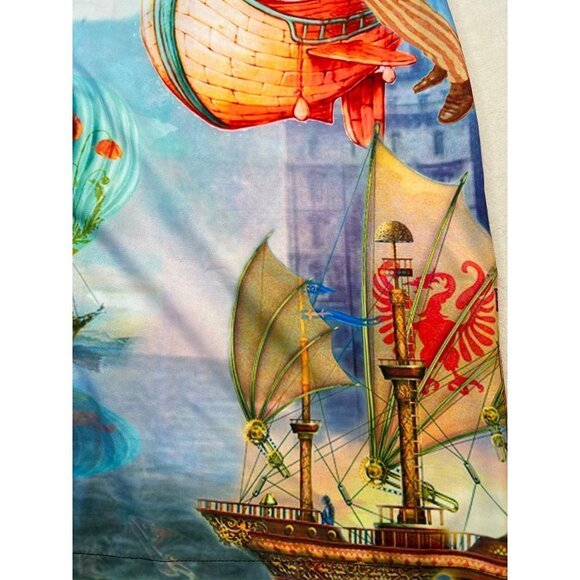 HHCY Mens Size XL Shirt Short Sleeve Bright Steampunk Aviators Vintage Travelers - Picture 8 of 12